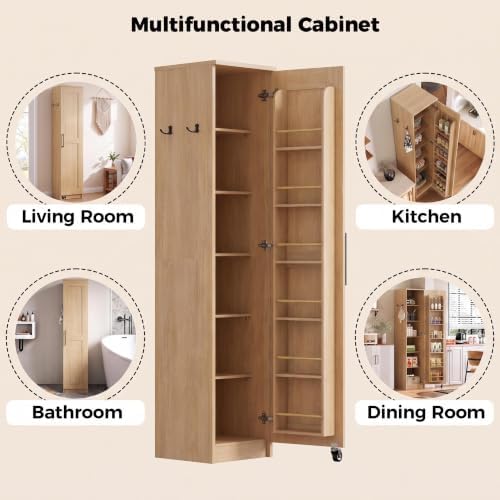 IRONCK Narrow Kitchen Pantry Cabinet, Slim - Image 5