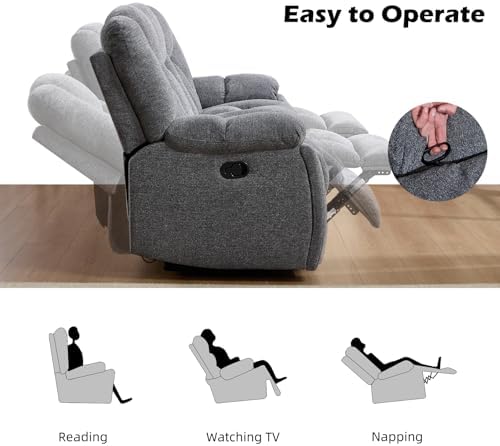 EBELLO Reclining Sofa for Living Room, Extra Wide Modern Overstuffed 3 Seat - Image 5