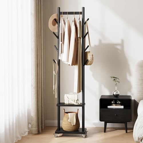 Yoobure Solid Wood Coat Rack Freestanding by Yoobure