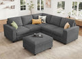 HONBAY Sectional Sofa with Storage 6 Seater L-Shaped Sectional Couches by HONBAY