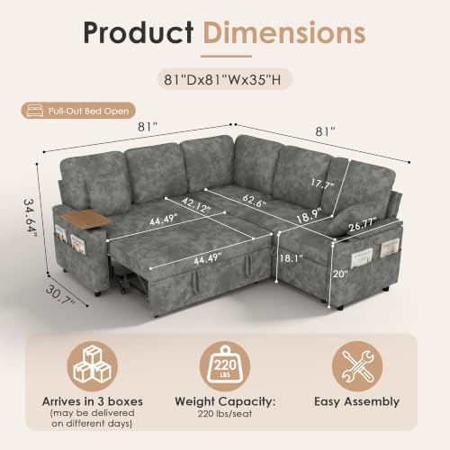 Dreamzie 81'' Modular Sectional Sofa - Image 2