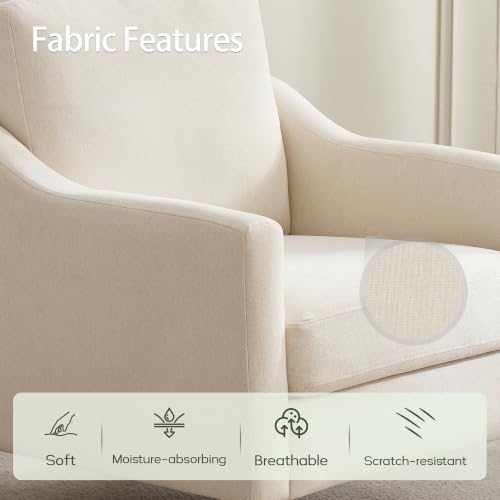 VKNOW Accent Chairs Set of 2, Modern Upholstered Armchairs - Image 3