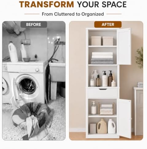 Walsunny Tall Bathroom Storage Cabinet - Image 5