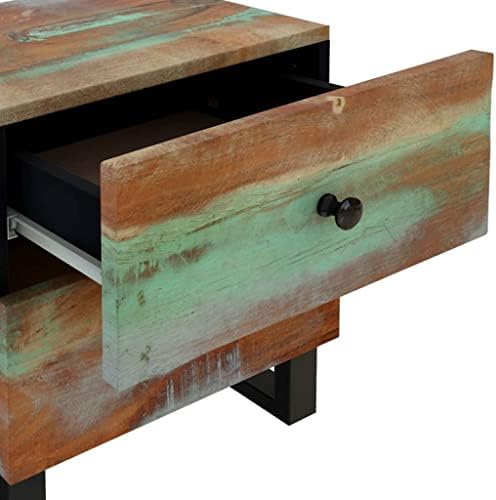 vidaXL Bedside Cabinets 2 pcs 15.7"x13"x18.1" Solid Wood Reclaimed - Image 5