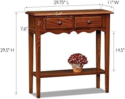 Leick Home Wave Console Table, Medium Oak - Image 2