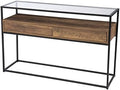 SEI Furniture - Olivern Glass Top Console Table - Transitional Design by SEIFurniture