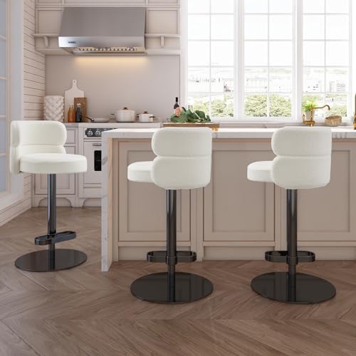 Modern Swivel Bar Stool, Adjustable Height Kitchen Counter Stool by LUXMOD