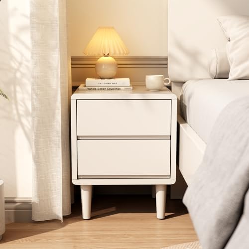White Nightstand, Solid Wood Night Stand, Small Bedside Table - Image 6