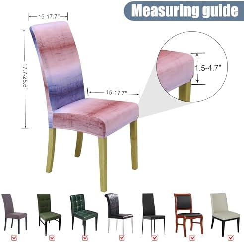 Dining Chair Covers, Stretch Seat Covers, Washable Furniture Protector - Image 5