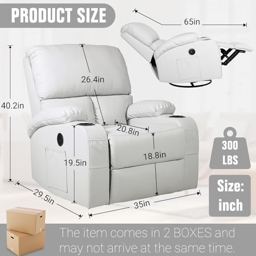 LAFWELL Rocking Recliner Chair, Massage Rocker Recliner Chair - Image 3
