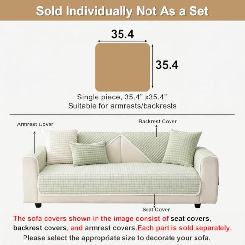 Soft Velvet Couch Arm Covers Washable - Image 2