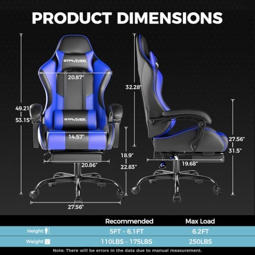 GTPLAYER Gaming Chair, Computer Chair - Image 3