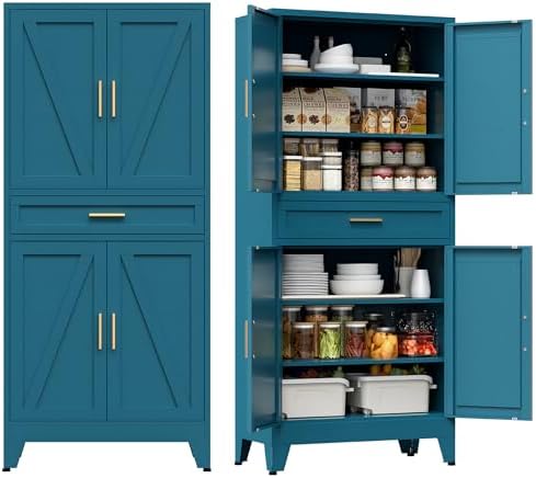 COFaR Farmhouse Storage Kitchen Pantry Cabinet by COFAR