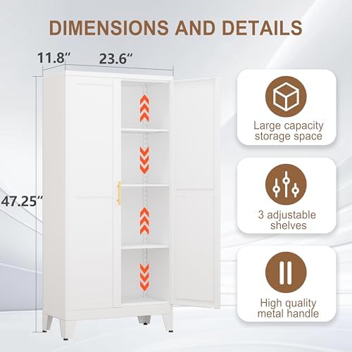 PAOFIN Metal Kitchen Pantry Storage Cabinet - Image 2