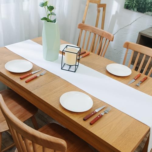 Dinning Table Runner Cloth 12 x 90 Inches Farmhouse Kitchen Coffee Burlap Table - Image 3