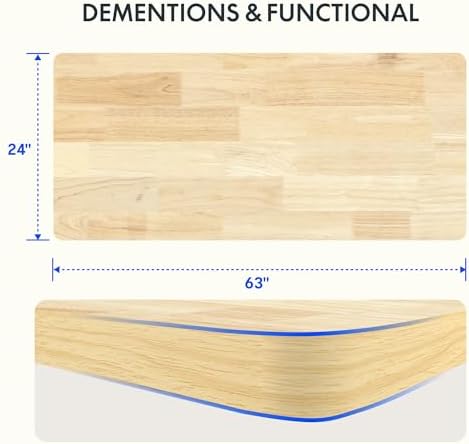 FLEXISPOT Rubber Wood Desk Top - Image 2