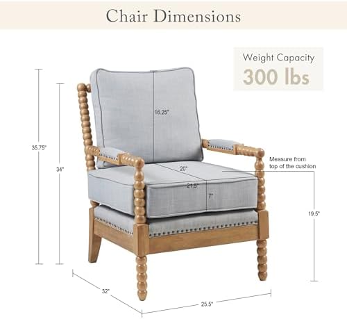 Madison Park Donohue Midcentury Modern Accent Chairs Padded Solid Wood Armrest - Image 2