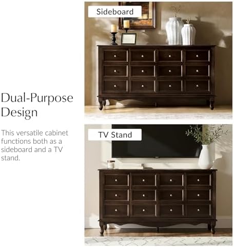 HULALA HOME Transitional Solid Wood Sideboard - Image 4