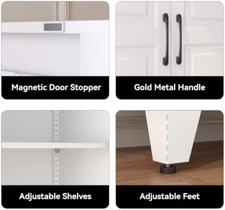 COFaR 71" White Arched Pantry Cabinet - Image 4