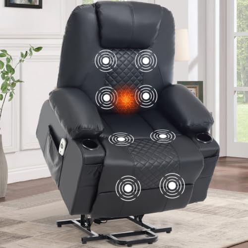 Leather Power Lift Recliner Lounge Chair by WXUSA