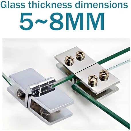 WANLIAN Glass Shower Door Hinges, 2 Pieces - Image 4