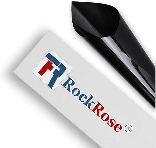 Rockrose Professional Blackout Home Window Tint Film - Sun Blocking Privacy Cover for Home Offices - Room Darkening Sun Light Blocker - 30 in X 100FT - Total Blackout