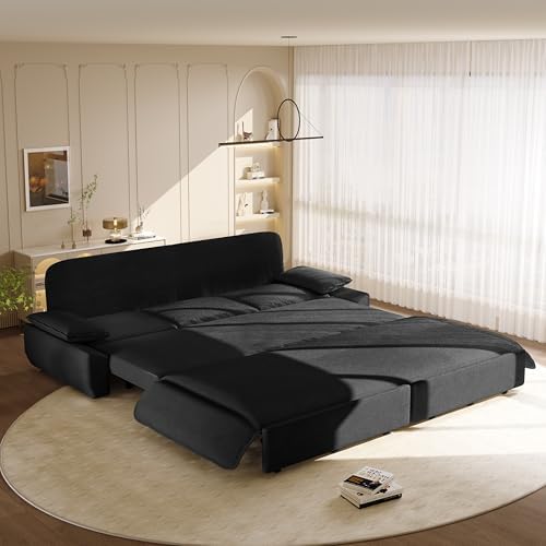 KEIKI 94.5" King Pull-Out Sofa Bed, 3-in-1 Convertible Couch by KEIKI