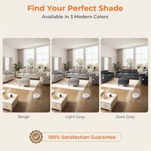 ijuicy 3PCS Sectional Sofa Set, Modern 6 Seater Couch Set - Image 6