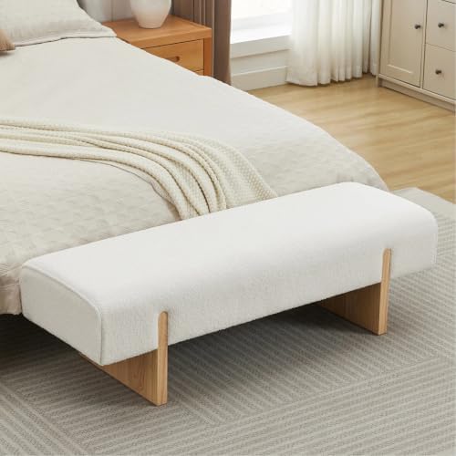 Zesthouse Solid Wooden Bench for Bedroom, Modern Accent Entryway Bench by Zesthouse