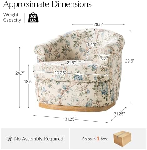 HULALA HOME Swivel Barrel Chair - Image 2