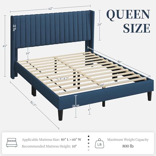 Yaheetech Queen Bed Frame with Headboard - Image 2