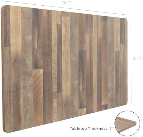 VIVO Reclaimed Wood 71 x 36 in Table Top, DESK-TOP72-36P - Image 3
