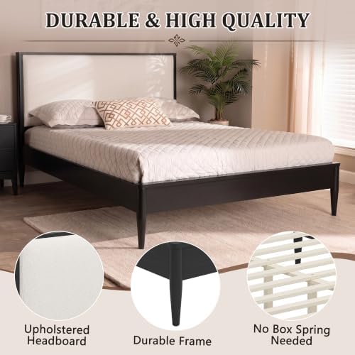 Merax Mid Century Modern Bed Frame - Image 5