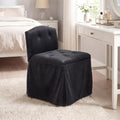 Black Velvet Makeup Vanity Chair by DMFurniture