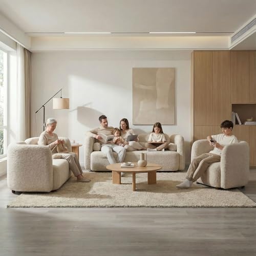 3-Piece Curved Couch Set by Alyncasa