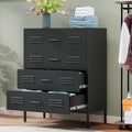 LCAOPC Black Metal 4 Drawer Dresser by LCAOPC