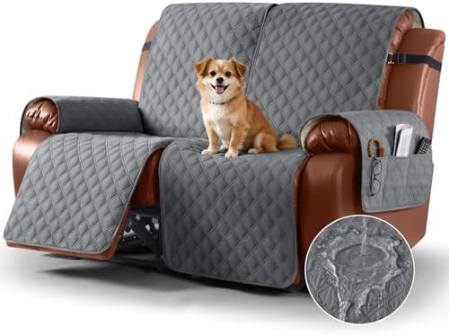 Ruaozz Waterproof Loveseat Recliner Cover, Non-Slip Sofa Cover, XL 2 Seater by RuaozzFurnitureCovers