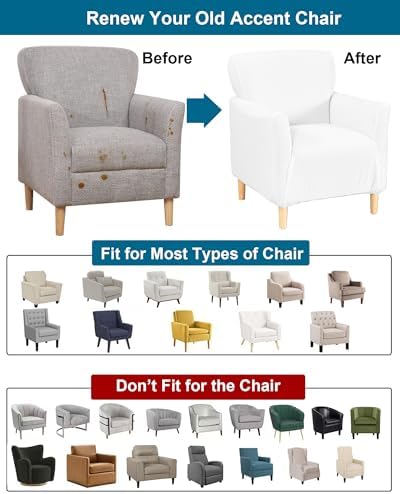 CRFATOP Accent Chair Cover, Stretch Armchair Slipcover - Image 4
