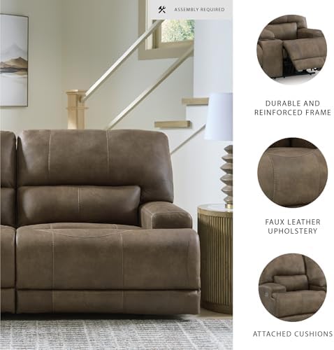 Signature Design by Ashley Power Reclining Sofa - Image 4