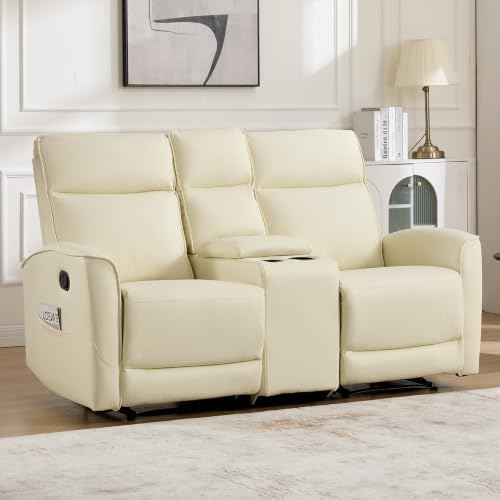 ANJ 68" Wide Manual Loveseat Recliner Sofa by ANJ