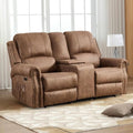 CANMOV Faux Leather Power Recliner Loveseat, Electric 2 Seat Reclining Chair by CANMOV