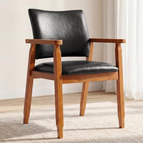 GOTMINSI Mid-Century Modern PU Leather Dining Chair by GOTMINSI