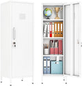 PAOFIN 47" Metal Storage Locker, Lockable Employees Metal Locker by PAOFIN