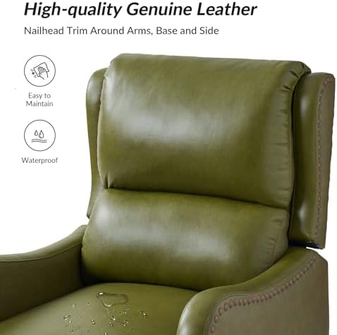 HULALA HOME Genuine Leather Recliner Chair - Image 3