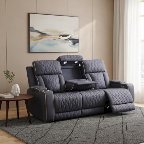 Leather Reclining Living Room Set, Leather Reclining Couch Set - Image 6