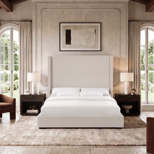 King Wingback Upholstered Bed by OFLILAK
