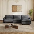 L-Shaped Power Recliner Modular Sectional Couch, 116 Inch Cloud Sofa by LovingAHome