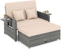 Tangkula Patio Rattan Daybed by TANGKULA