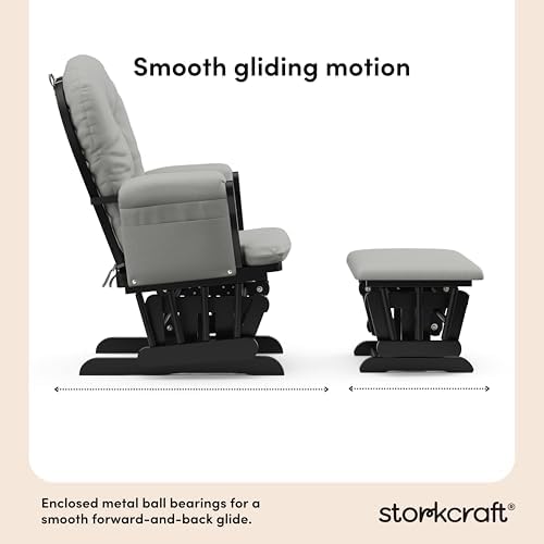 Storkcraft Premium Hoop Glider & Ottoman - Image 5