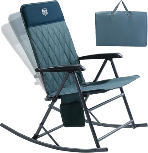 Timber Ridge 3-Level Adjustable Rocking Camping Chair, Ergonomic Padded High by TIMBERRIDGE